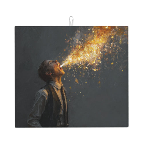 2-pack  Water-Absorbent Kitchen Drying Mat – Anti-Slip Microfiber Dish Mat for Countertops – Fast Drying & Foldable – Artistic Design – 18x16 Inches