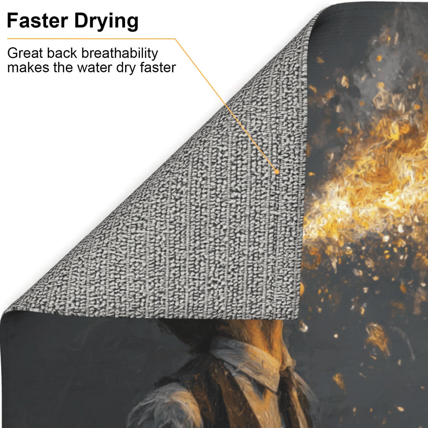 2-pack  Water-Absorbent Kitchen Drying Mat – Anti-Slip Microfiber Dish Mat for Countertops – Fast Drying & Foldable – Artistic Design – 18x16 Inches