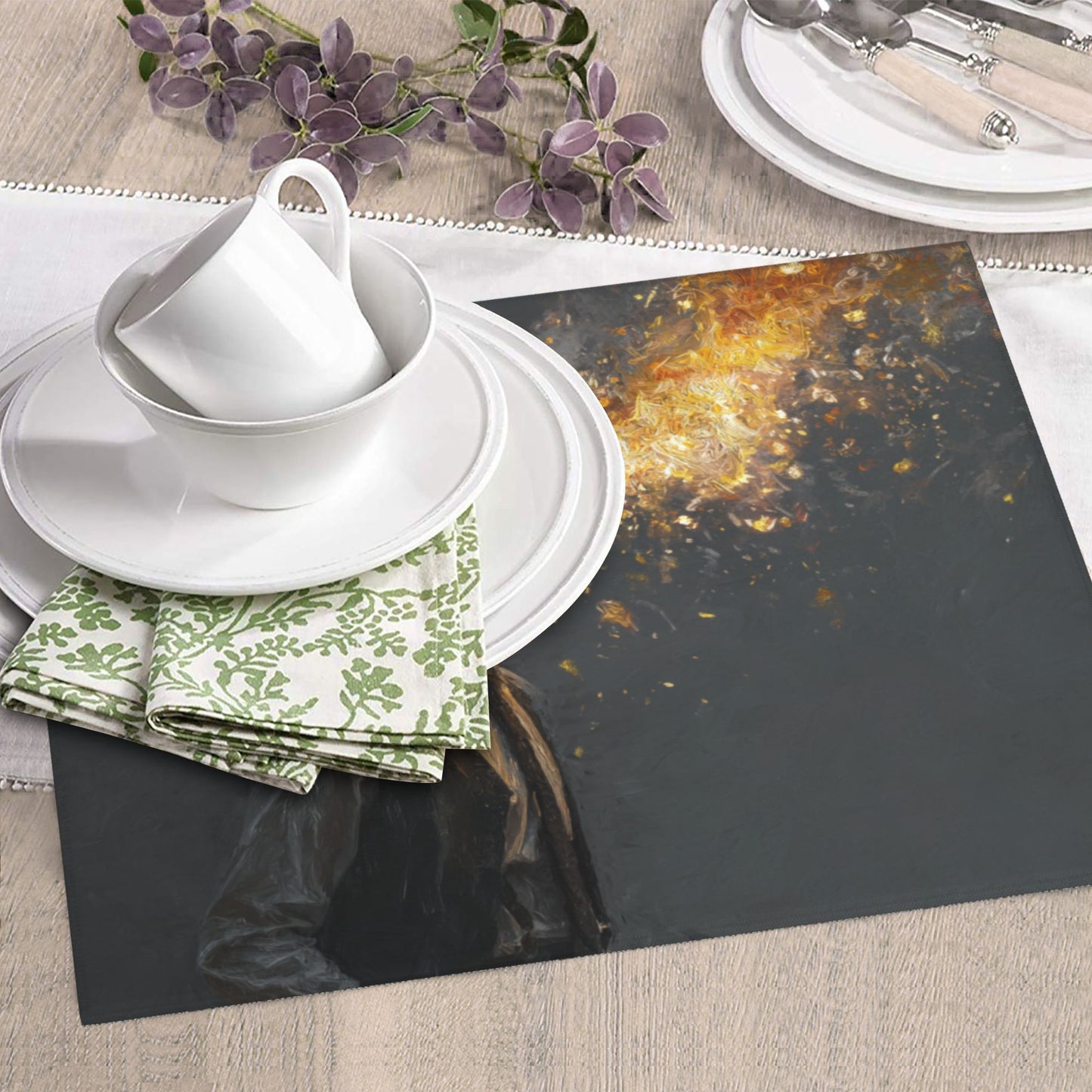 2-pack  Water-Absorbent Kitchen Drying Mat – Anti-Slip Microfiber Dish Mat for Countertops – Fast Drying & Foldable – Artistic Design – 18x16 Inches