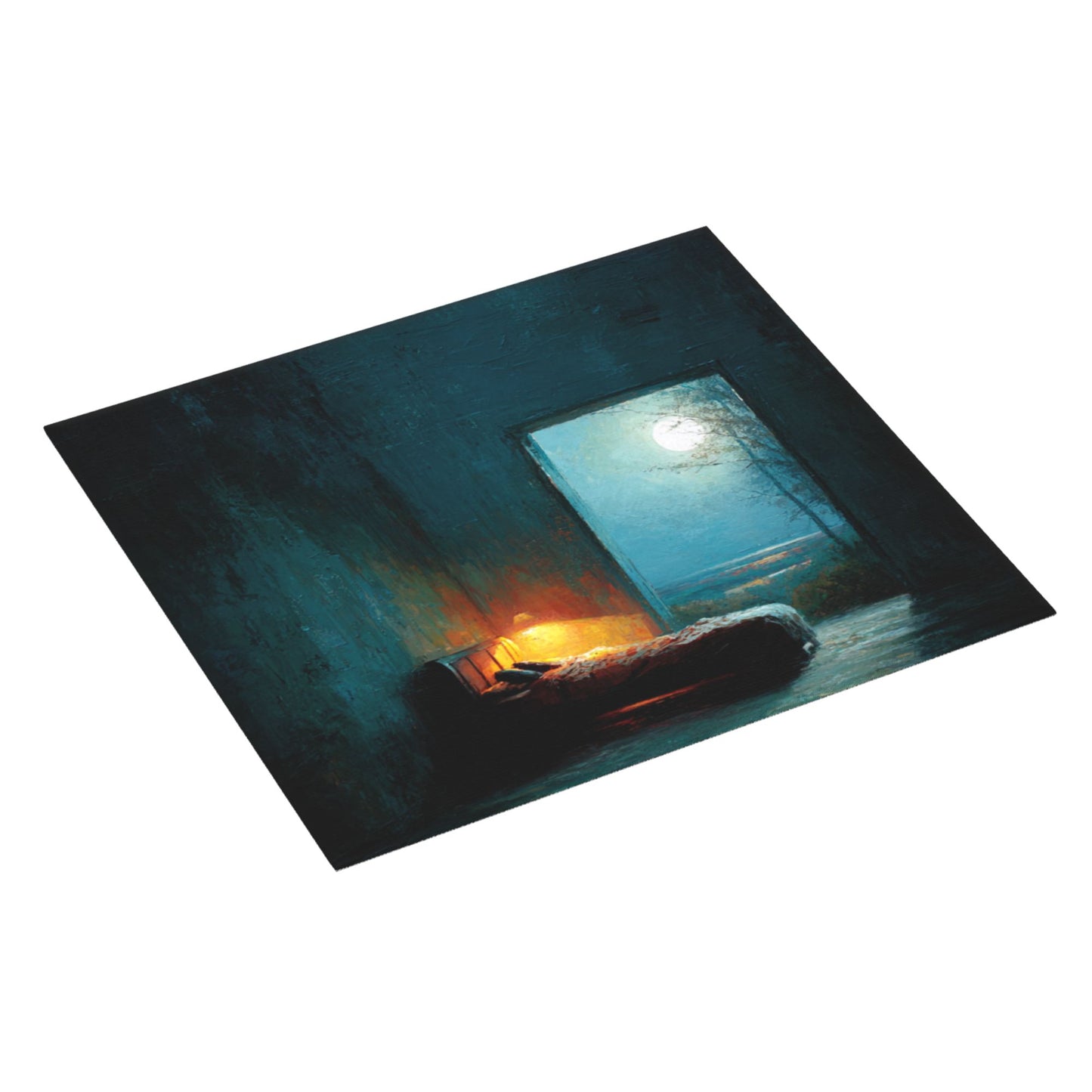 2-Pack Absorbent Kitchen Drying Mats – Artistic Moonlight Bedroom Design – Non-Slip, Fast-Dry, Foldable – Machine Washable – 18 x 16 Inches