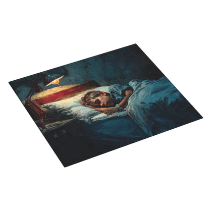 2-Pack Absorbent Kitchen Counter Mats – Calm Sleeping Child Oil Painting Design – Fast-Drying, Non-Slip, Foldable, Machine Washable – 18 x 16 Inches