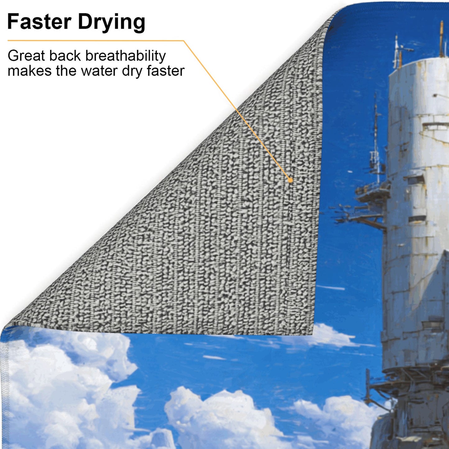 2-Pack Absorbent Kitchen Counter Mats – Sci-Fi Coastal Signal Tower Print – Fast-Drying, Foldable, Machine Washable – 18 x 16 Inches