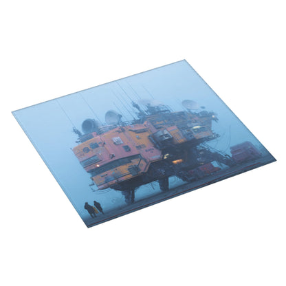 2-Pack Absorbent Kitchen Counter Mats – Cyberpunk Foggy Machine Structure Artwork – Quick-Dry, Anti-Slip, Foldable, Washable – 18 x 16 Inches