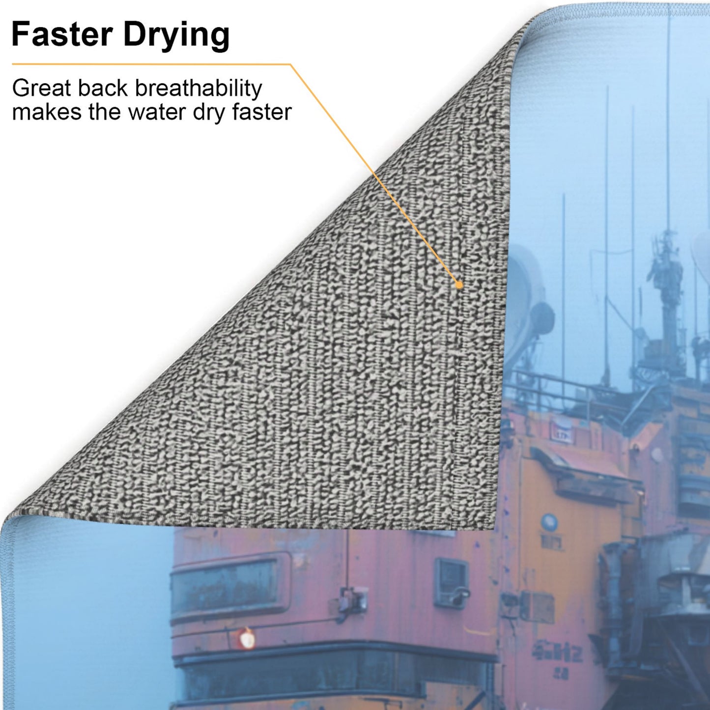 2-Pack Absorbent Kitchen Counter Mats – Cyberpunk Foggy Machine Structure Artwork – Quick-Dry, Anti-Slip, Foldable, Washable – 18 x 16 Inches