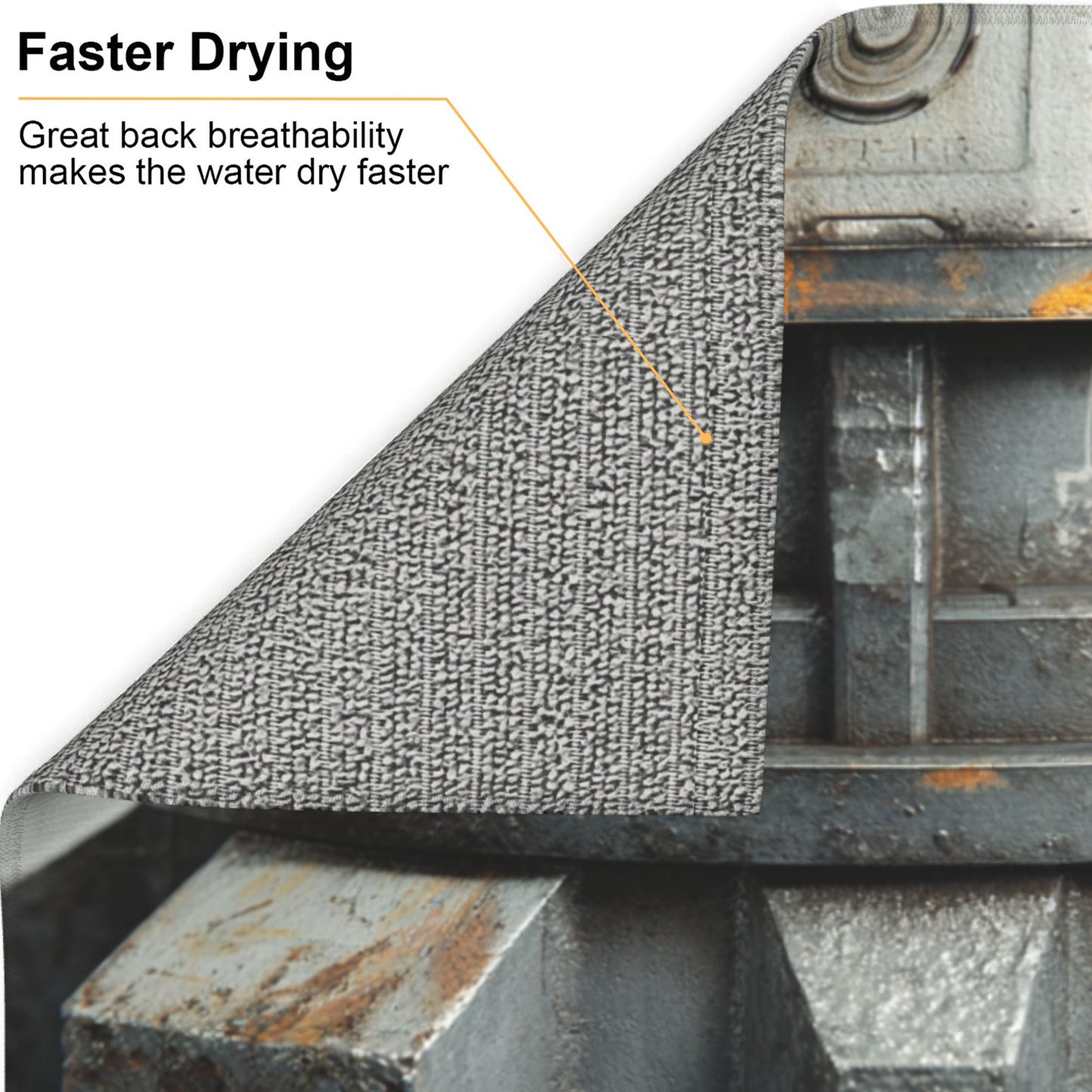 2-Pack Absorbent Kitchen Counter Mats – Rustic Metal Gear Design – Fast-Drying, Non-Slip, Machine Washable – 18 x 16 Inches