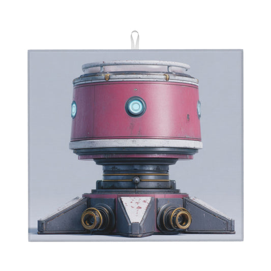 2-Pack Absorbent Kitchen Counter Mats – Sci-Fi Robot Device Theme – Quick Dry, Non-Slip, Machine Washable – 18 x 16 Inches