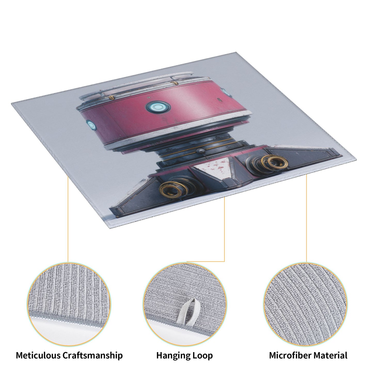 2-Pack Absorbent Kitchen Counter Mats – Sci-Fi Robot Device Theme – Quick Dry, Non-Slip, Machine Washable – 18 x 16 Inches