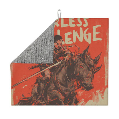 2-Pack Absorbent Kitchen Counter Mats – Comic-Inspired Warrior Illustration – Quick Dry, Non-Slip, Washable – 18 x 16 Inches