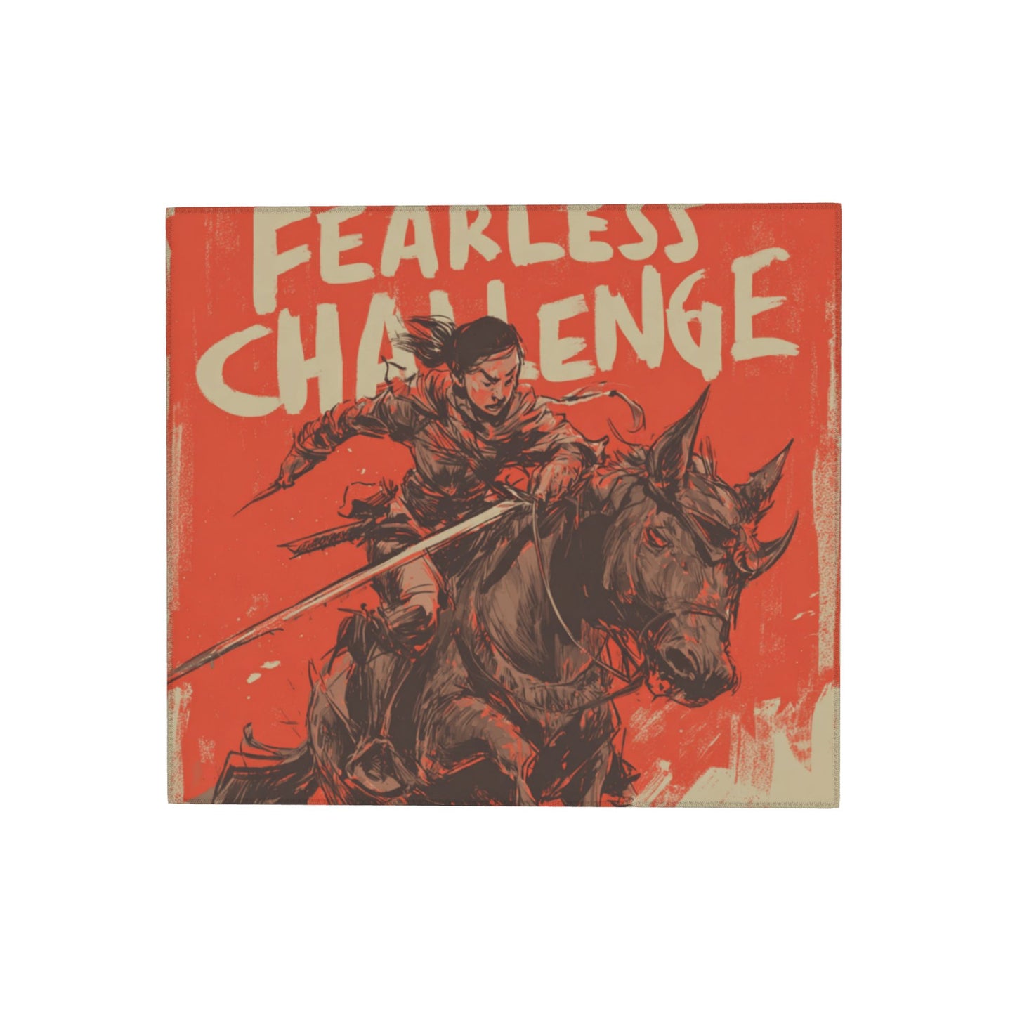 2-Pack Absorbent Kitchen Counter Mats – Comic-Inspired Warrior Illustration – Quick Dry, Non-Slip, Washable – 18 x 16 Inches