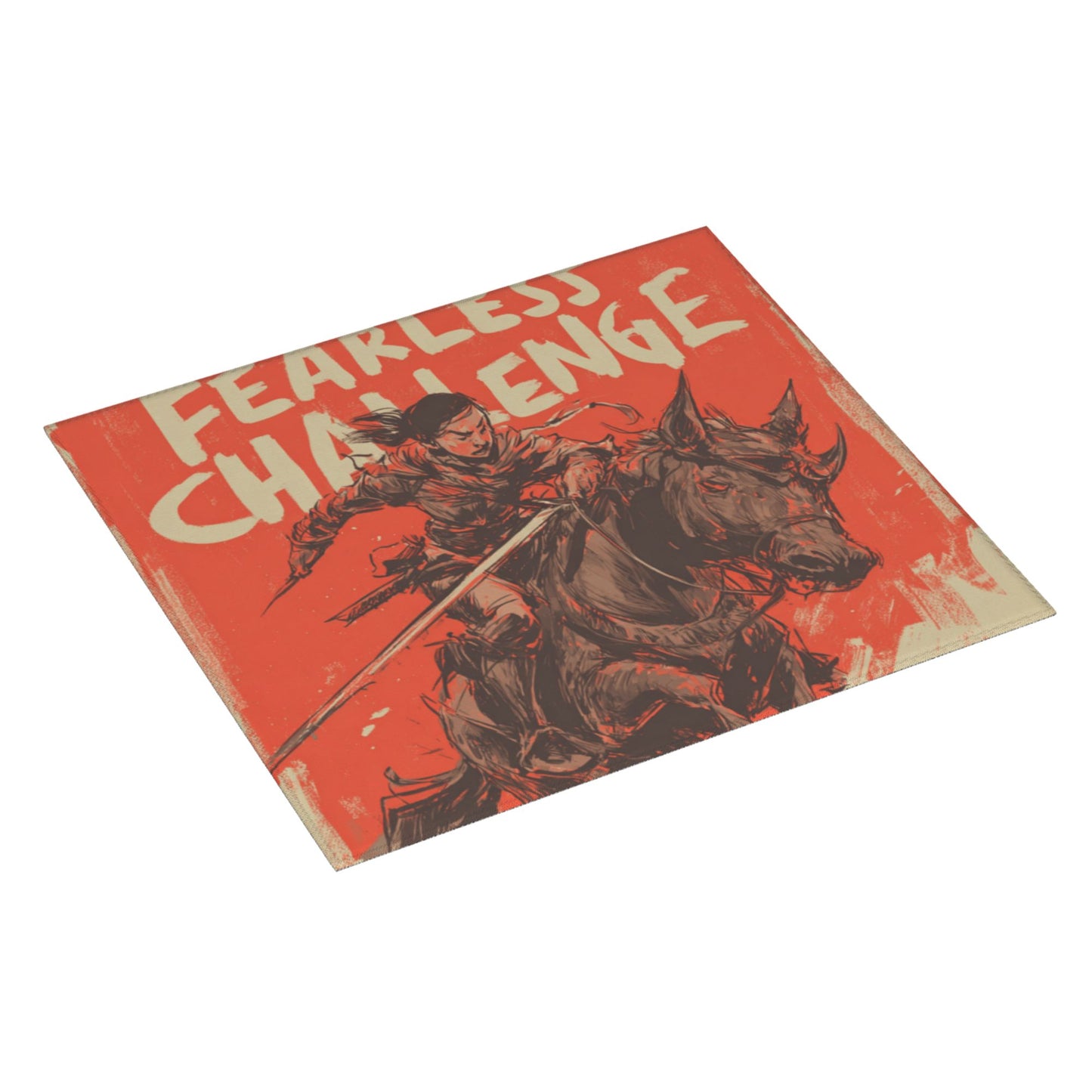 2-Pack Absorbent Kitchen Counter Mats – Comic-Inspired Warrior Illustration – Quick Dry, Non-Slip, Washable – 18 x 16 Inches