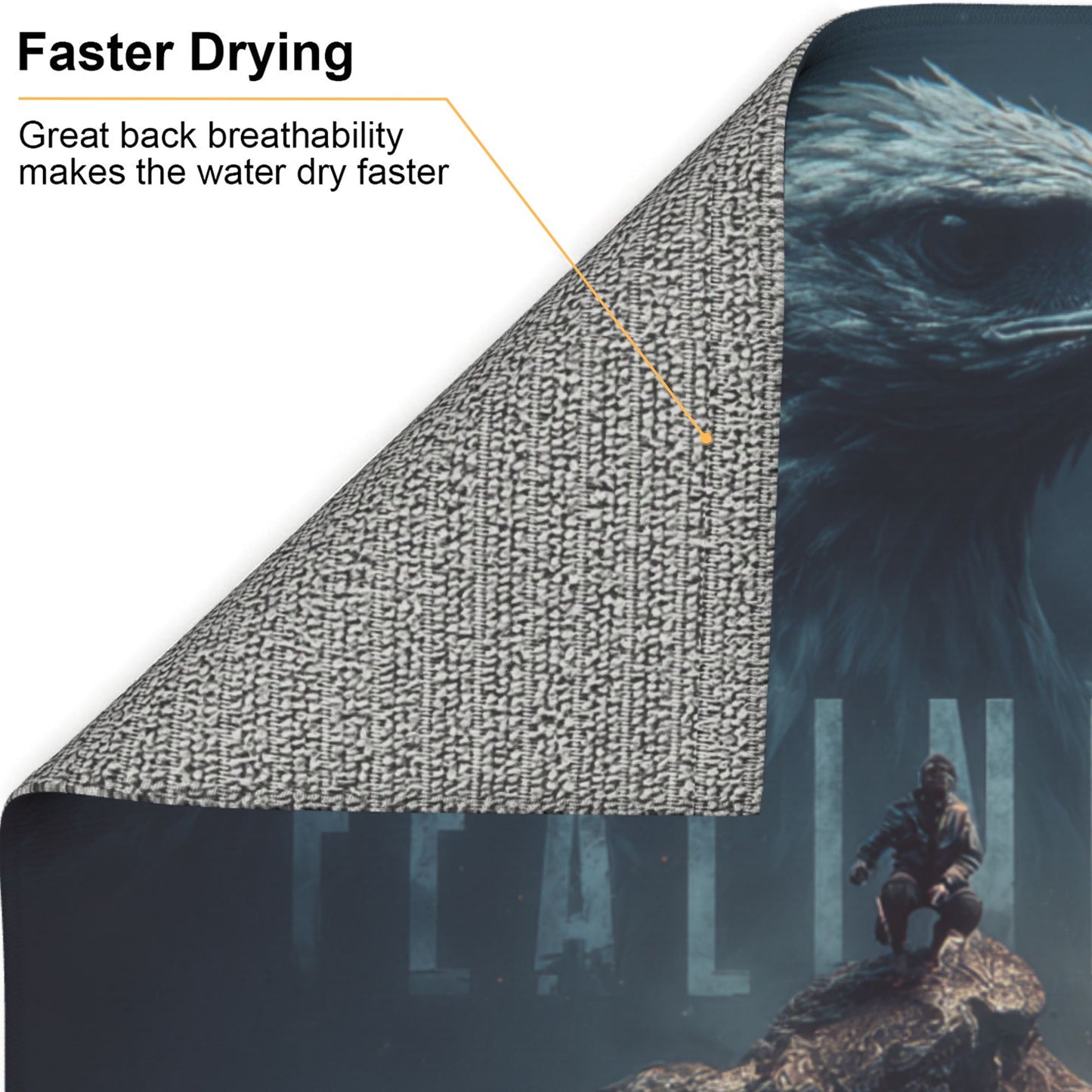 2-Pack Absorbent Kitchen Counter Mats – Bold Eagle & Warrior Poster Art – Quick Drying, Anti-Slip, Machine Washable – 18 x 16 Inches