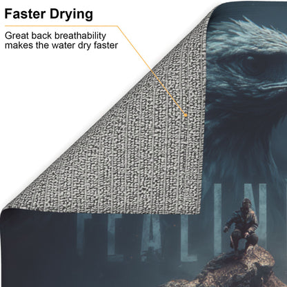 2-Pack Absorbent Kitchen Counter Mats – Bold Eagle & Warrior Poster Art – Quick Drying, Anti-Slip, Machine Washable – 18 x 16 Inches