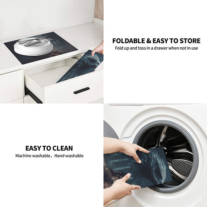 2-Pack Absorbent Kitchen Counter Mats – Bold Eagle & Warrior Poster Art – Quick Drying, Anti-Slip, Machine Washable – 18 x 16 Inches