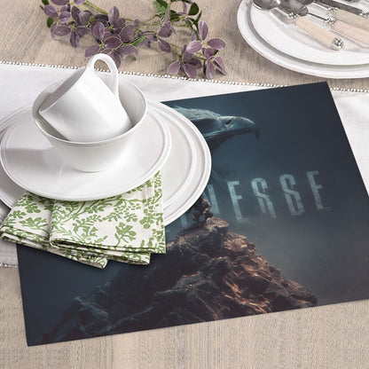 2-Pack Absorbent Kitchen Counter Mats – Bold Eagle & Warrior Poster Art – Quick Drying, Anti-Slip, Machine Washable – 18 x 16 Inches