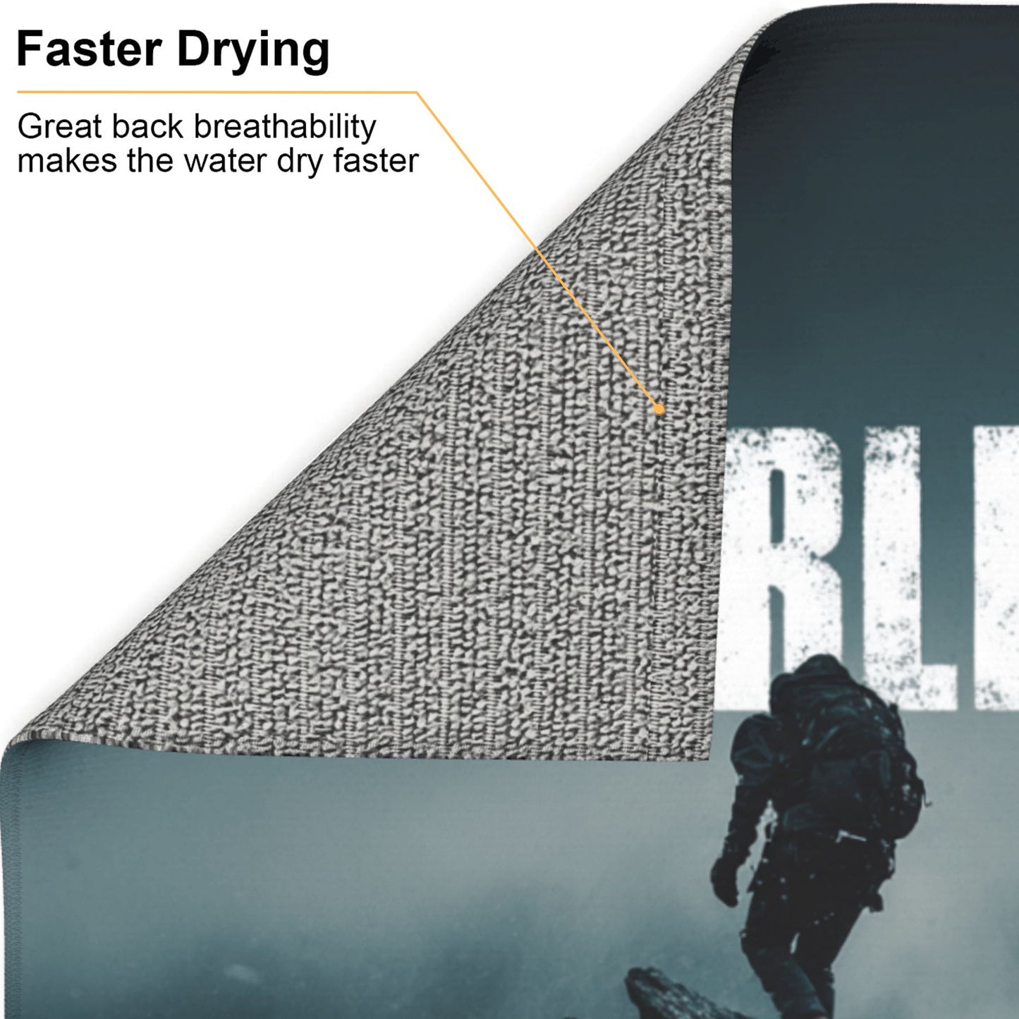 2-Pack Absorbent Kitchen Drying Mats – Mountain Explorer with   Typography – Quick-Dry, Non-Slip, Washable – 18 x 16 Inches Each