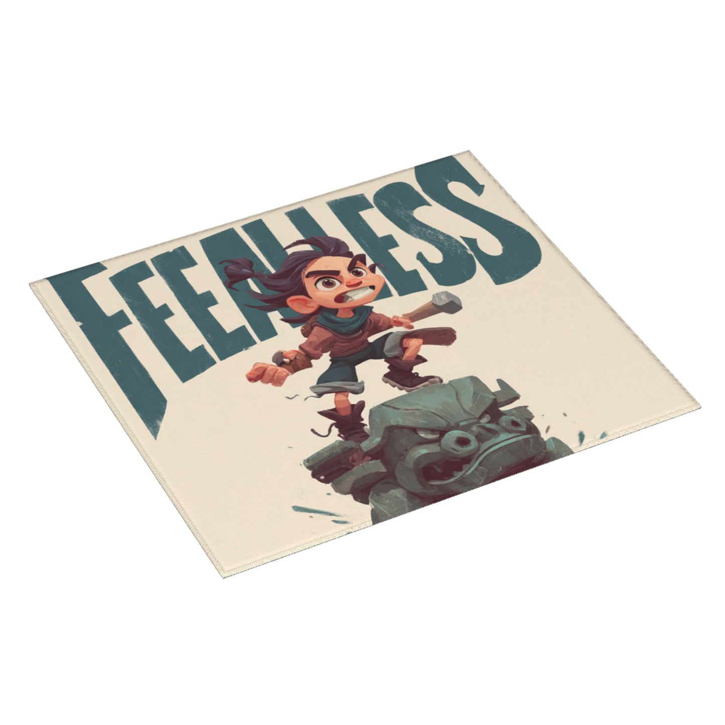 2-Pack Absorbent Kitchen Drying Mats –  Cartoon Adventure Warrior Design – Non-Slip, Quick Dry – 18x16 in – Hanging Loop Included