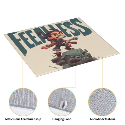 2-Pack Absorbent Kitchen Drying Mats –  Cartoon Adventure Warrior Design – Non-Slip, Quick Dry – 18x16 in – Hanging Loop Included