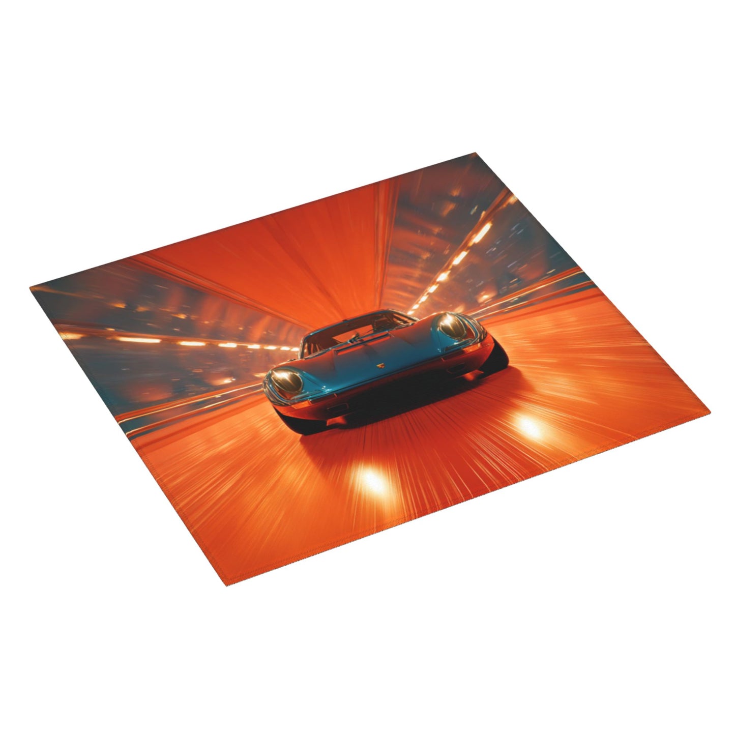 2-Pack Absorbent Kitchen Counter Drying Mats – Racing Car in Tunnel Design – Fast-Dry with Hanging Loop – 18x16 in – Non-Slip Backing