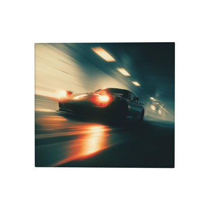 2-Pack Absorbent Kitchen Drying Mats – Black Sports Car in Night Tunnel – Super Absorbent, Quick Dry, Non-Slip, Hanging Loop – 18×16 in