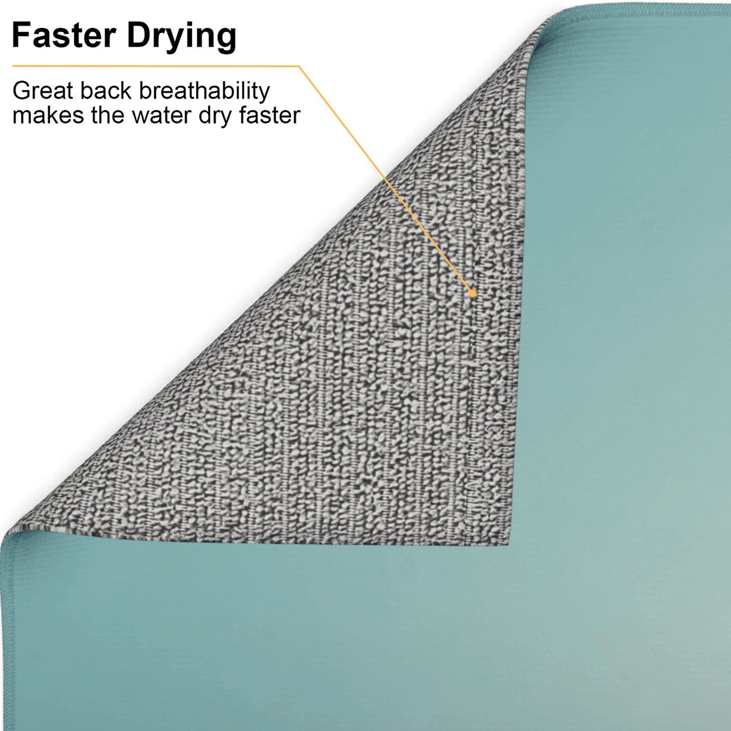 2-Pack Absorbent Kitchen Drying Mats – Minimalist Blue Horizon Driving Theme – Super Absorbent, Non-Slip, Quick Dry – 18×16 in