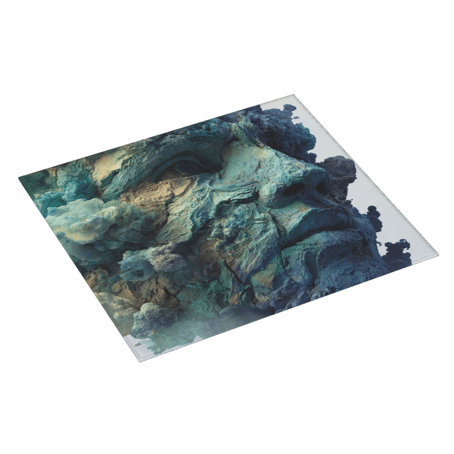 2-Pack Kitchen Counter Drying Mats – Abstract Rock Face Design – Quick Dry, Super Absorbent, Non-Slip – 18×16 inch