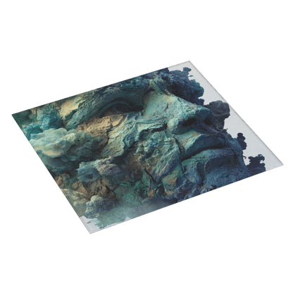 2-Pack Kitchen Counter Drying Mats – Abstract Rock Face Design – Quick Dry, Super Absorbent, Non-Slip – 18×16 inch